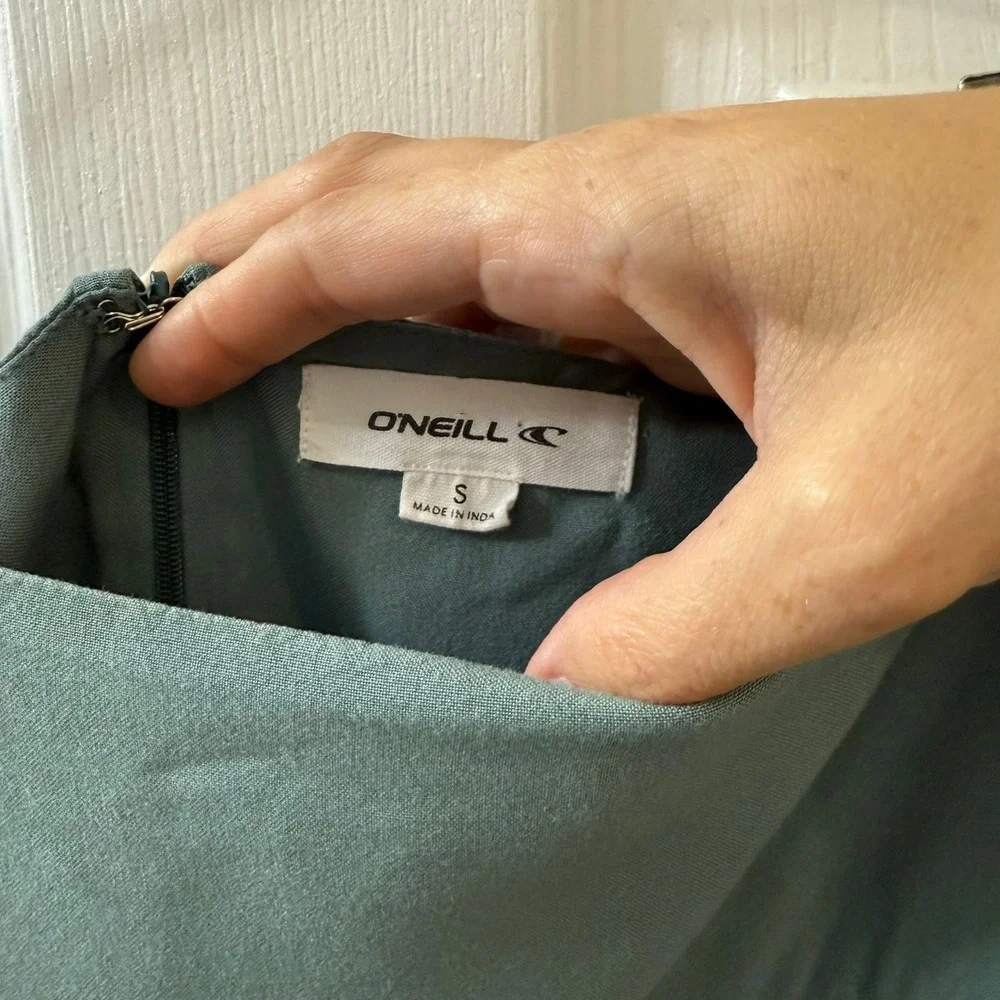O'Neill Ambrosio Tulip Hem Skirt Women's Small Balsam Green Sage High Low Maxi - Picture 4 of 12